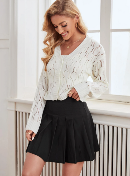 Zip Back Pleated Skirt – A Chic Essential for Every Wardrobe